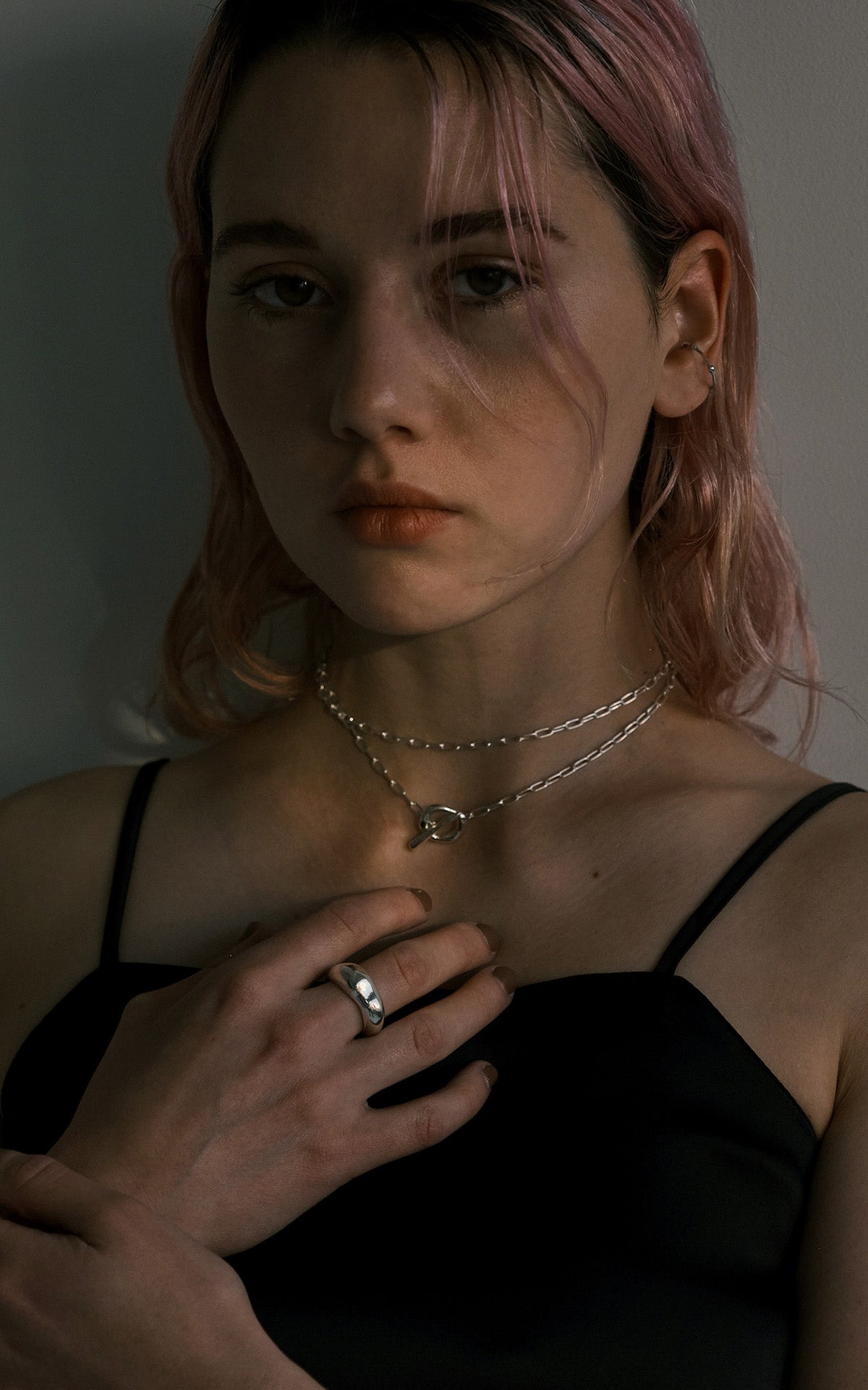 Ball ear cuff & ring
